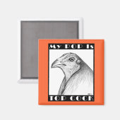 上ポップ・アートのコクバード マグネット (正面/裏面)