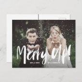 上メリーがれ！ |新婚のクリスマス写真 シーズンポストカード (正面/裏面)