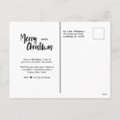 上メリーがれ！ |新婚のクリスマス写真 シーズンポストカード (裏面)