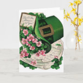 上ヴィンテージO Morninセントパトリック日カード カード (黄色い花)