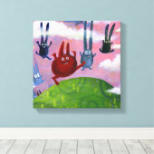 上下に キャンバスプリント (インサイチュ (ウッドフロア))