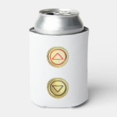 上下のゴールデンエレベータボタン 缶クーラー (缶正面)