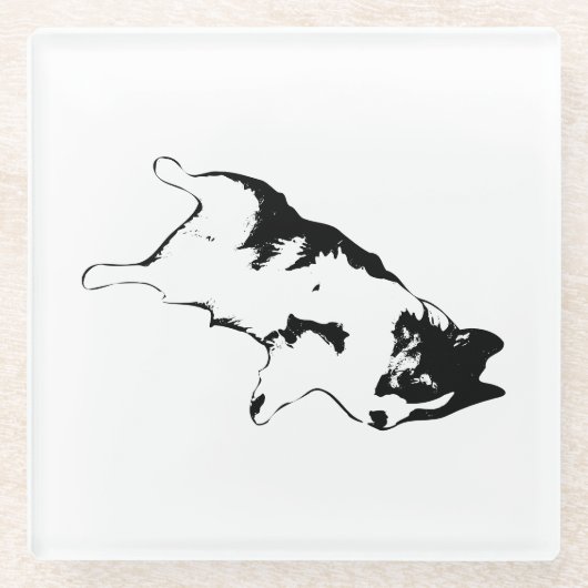 上下反転チャーム ガラスコースター (正面)