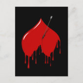 上下反転ハート(追加文字) ポストカード (正面)