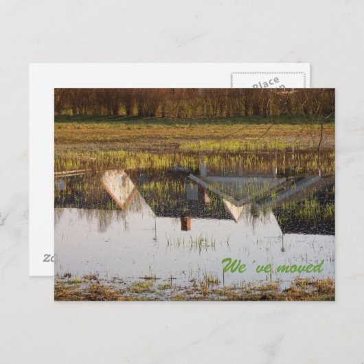 上下逆の家に、我々は移動した 案内ポストカード (正面/裏面)