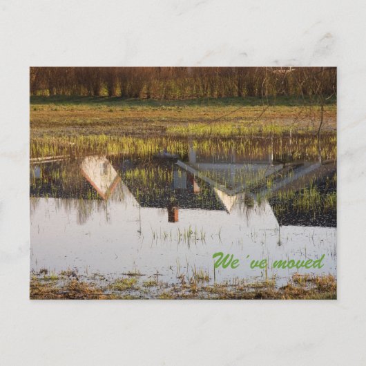 上下逆の家に、我々は移動した 案内ポストカード (正面)