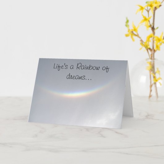 上下逆の虹 カード (黄色い花)