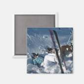 上下逆スキー マグネット (正面/裏面)