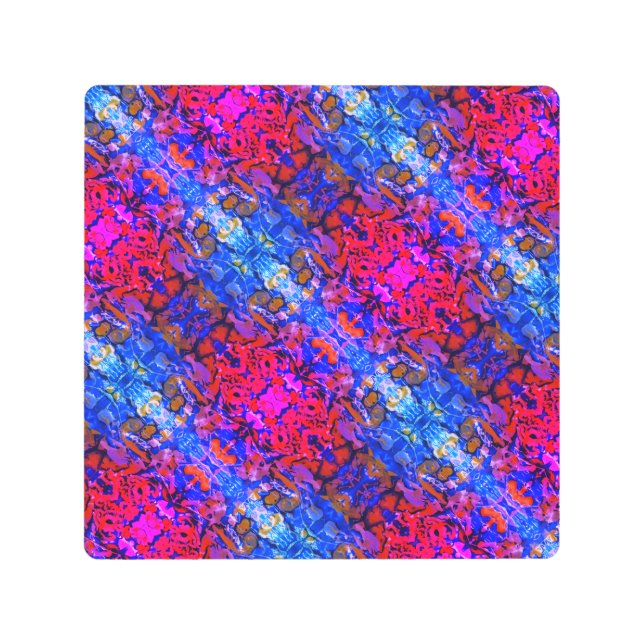 上下逆悪夢対角線絵画抽象芸術 メタルプリント (正面)