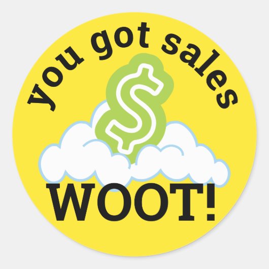 上位の営業社員認識シール ラウンドシール (正面)