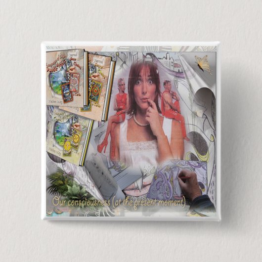 上位セルフおよびEGOボタン 缶バッジ (正面)