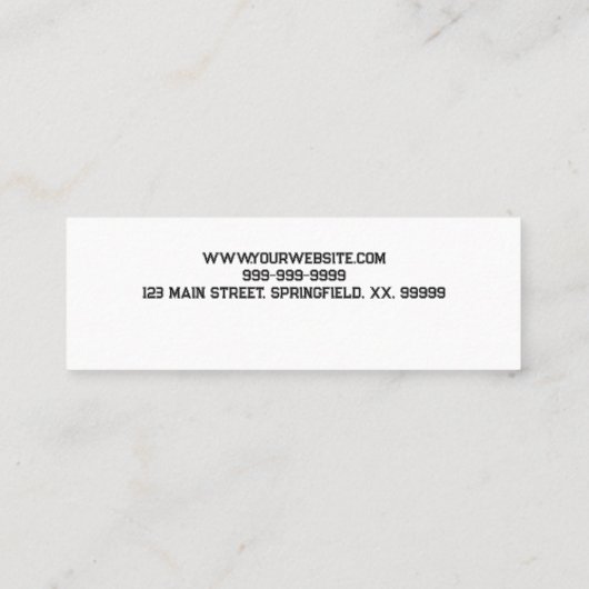 上位モンタージュの名刺 スキニー名刺 (裏面)