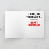 上位割引ユーモアのある誕生日カード カード (内部)