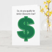 上位割引ユーモアのある誕生日カード カード (黄色い花)