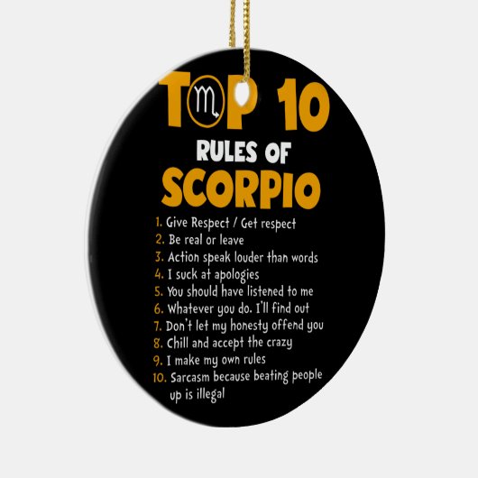 上位10位の蠍座誕生日ギフト セラミックオーナメント (右)