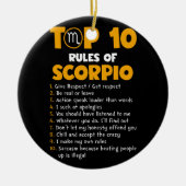 上位10位の蠍座誕生日ギフト セラミックオーナメント (正面)