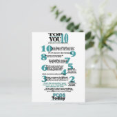 上位10個のPCOS理由はがき ポストカード (スタンド正面)