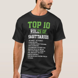 上位10規則の射手座誕生日占星術 Tシャツ
