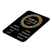 上位8アレルゲン一覧食品アレルギー認識度 マグネット (左側)