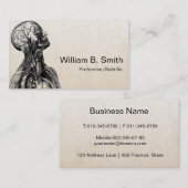 上体のヴィンテージの解剖イラストレーション 名刺 (正面/裏面)