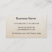 上体のヴィンテージの解剖イラストレーション 名刺 (裏面)