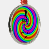 上保の静かなパーティー メタルオーナメント (右)