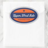 上側の西側 楕円形シール (バッグ)