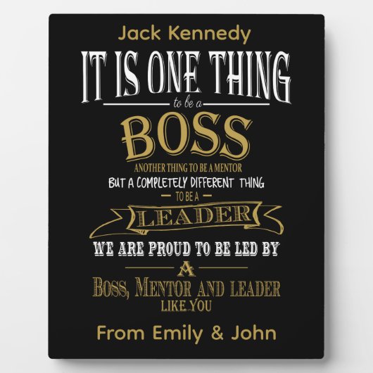 上司ありがとう！最高の上司 フォトプラーク (正面)