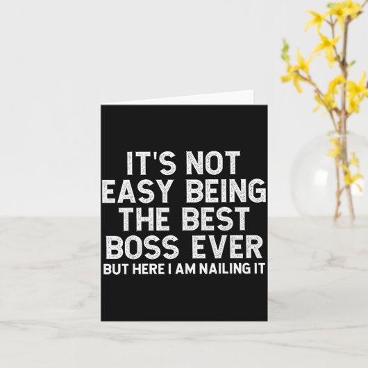 上司でいることは簡単ではない 面白い名言 カード (黄色い花)