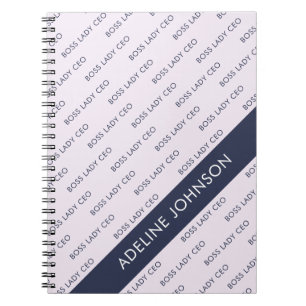 上司の女帝 ボスレディーCEO テキストパターン（淡いモーブ） ノートブック