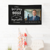 上司の退職パーティーバナー - 編集可能なお別れデコ 横断幕 (インサイチュ)