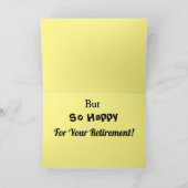 上司の退職 悲しい でも 嬉しい 怒った女 カード (内部)