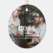 上司への思い出のクリスマスフォト記念品 セラミックオーナメント (左)
