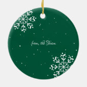 上司への思い出のクリスマスフォト記念品 セラミックオーナメント (裏面)