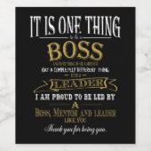 上司への感謝の気持ちを誇りに思う ワインラベル (シングルラベル)