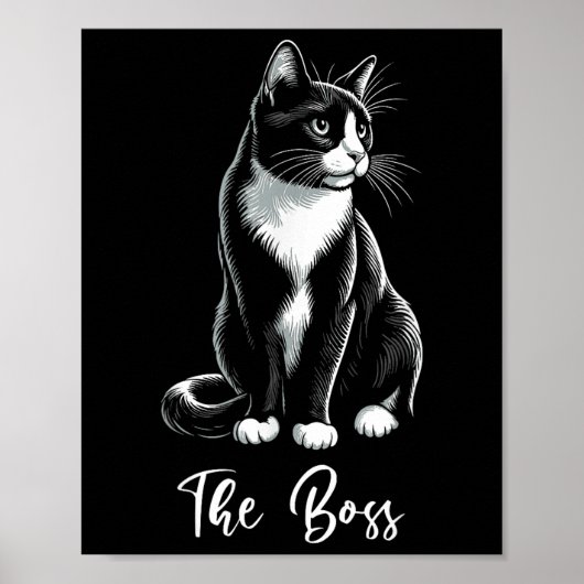 上司 黒猫 愛好家 子猫 黒猫の飼い主 ポスター (正面)