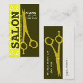 上向きのアポイントメントの美容師のプロフェッショナル 予約カード (正面/裏面)