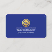 上向きスタイリッシュトレンド共有グラフ財務 名刺 (裏面)