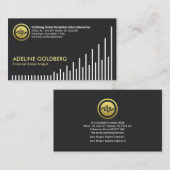 上向きトレンド株式市場グラフ除・売却アドバイザ 名刺 (正面/裏面)