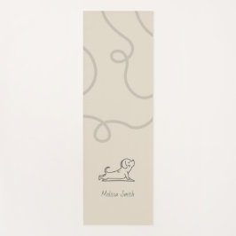 上向きドッグポーズパピミニマルベージュカスタム ヨガマット