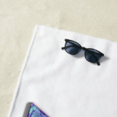 上向きドフランスのッグヨガポーズを取るブルドッグ ビーチタオル (インサイチュ)