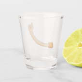 上向き手を指すショットグラス ショットグラス (裏面)