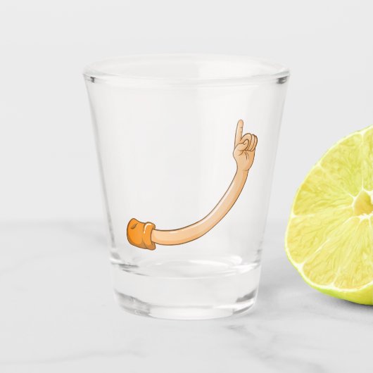上向き手を指すショットグラス ショットグラス (正面)