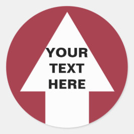 上向き矢印とカスタム文字 ラウンドシール