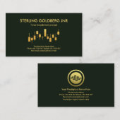 上向き金ゴールド証券取引トレンド融資 名刺 (正面/裏面)