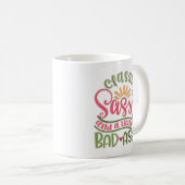 上品おもしろいなサッシーと少し悪いアッシーサッシーフリ コーヒーマグカップ (正面右)