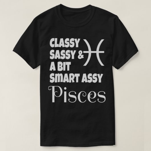 上品おもしろいなSassyとBit Assy Pisces頭が切れる Gi Tシャツ (デザイン正面)
