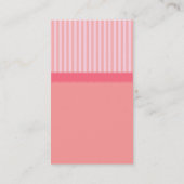 上品およびエレガント、ピンクのストライプの背景 名刺 (裏面)