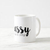 上品しかし私少しは罵ります コーヒーマグカップ (正面右)