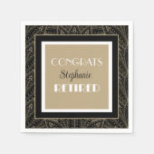 上品しゃれているだ！退職パーティーのナプキン スタンダードカクテルナプキン (正面)